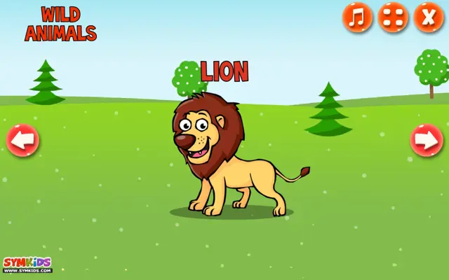 Wild Animals for Kids android App screenshot 0