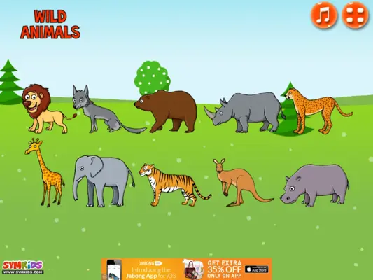 Wild Animals for Kids android App screenshot 4