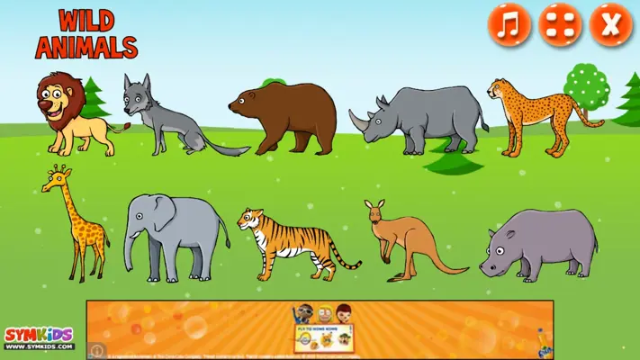 Wild Animals for Kids android App screenshot 7